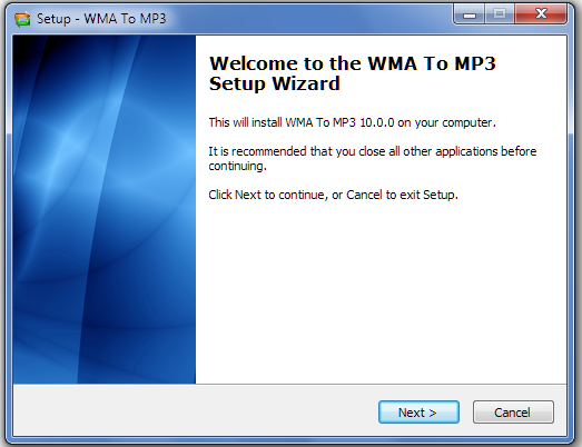 Install WMA to MP3 Converter