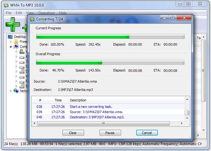 Screenshot for WMA to MP3 10.1.0